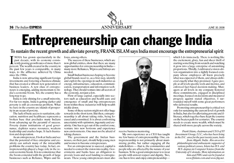 Indian_Express_Article_On_Entrepreuneurship
