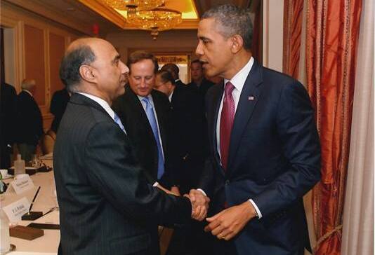 Dr. Frank F. Islam with president Obama.